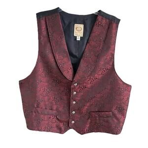 Wah Maker Vest Mens XXL Western Concho Buttons Cowboy Frontier Ranch USA